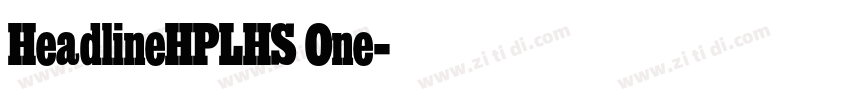 HeadlineHPLHS One字体转换